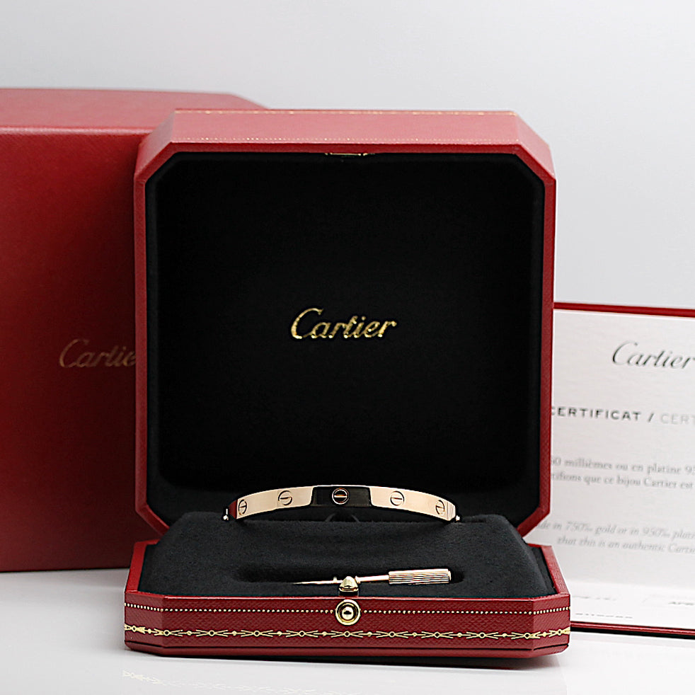 Cartier Love Armreif Armband Bracelet in Rosegold 750 Größe 18