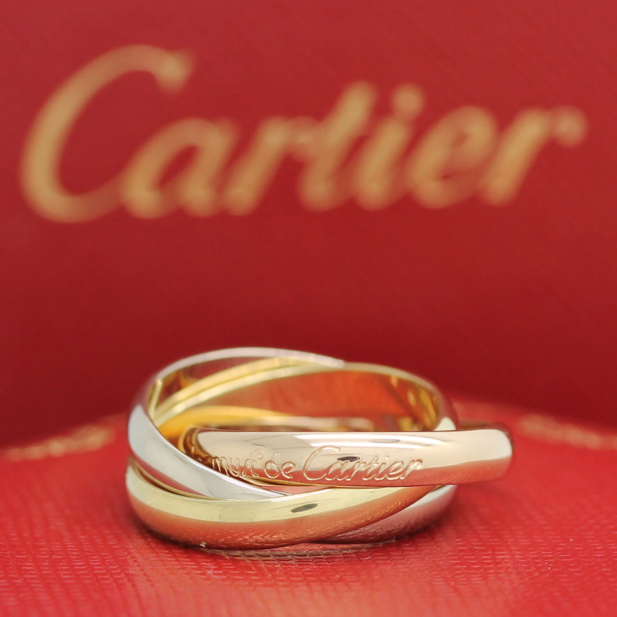 Cartier Trinity Tricolour 18KT Gold mit Cartier Box in Gr. 55