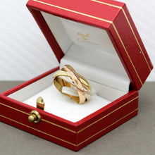 Lade das Bild in den Galerie-Viewer, Cartier Trinity Tricolour 18KT Gold mit Cartier Box in Gr. 55
