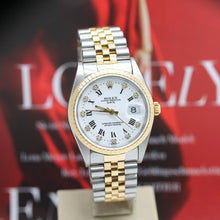 Lade das Bild in den Galerie-Viewer, Rolex Date Stahl/Gold Ref : 15223 mit Rolex Box von 1990
