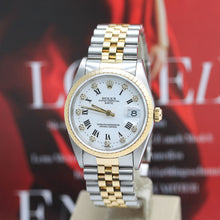 Lade das Bild in den Galerie-Viewer, Rolex Date Stahl/Gold Ref : 15223 mit Rolex Box von 1990
